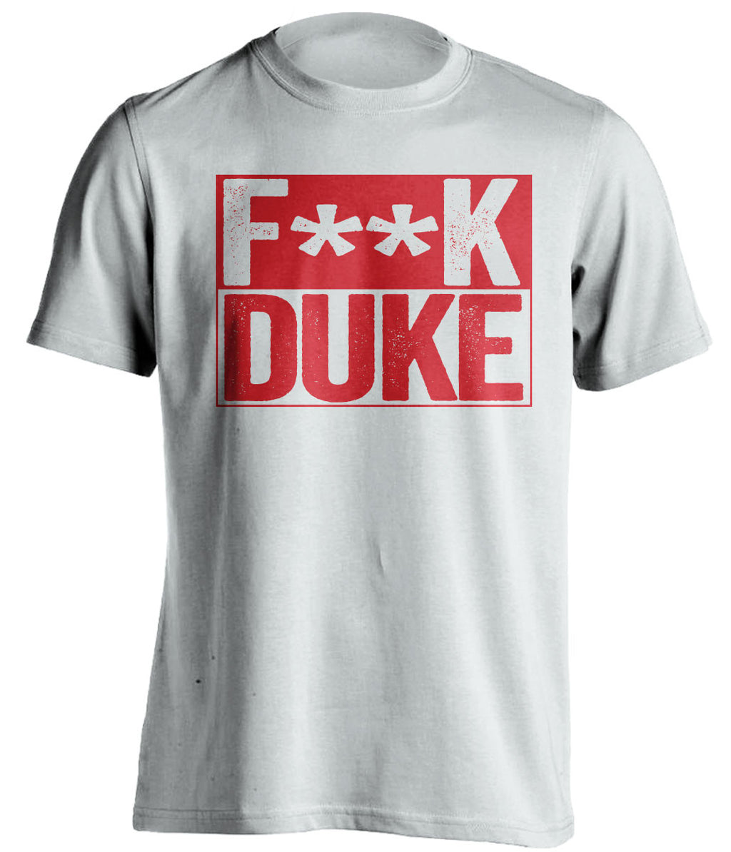f*ck duke nc state wolfpack white shirt
