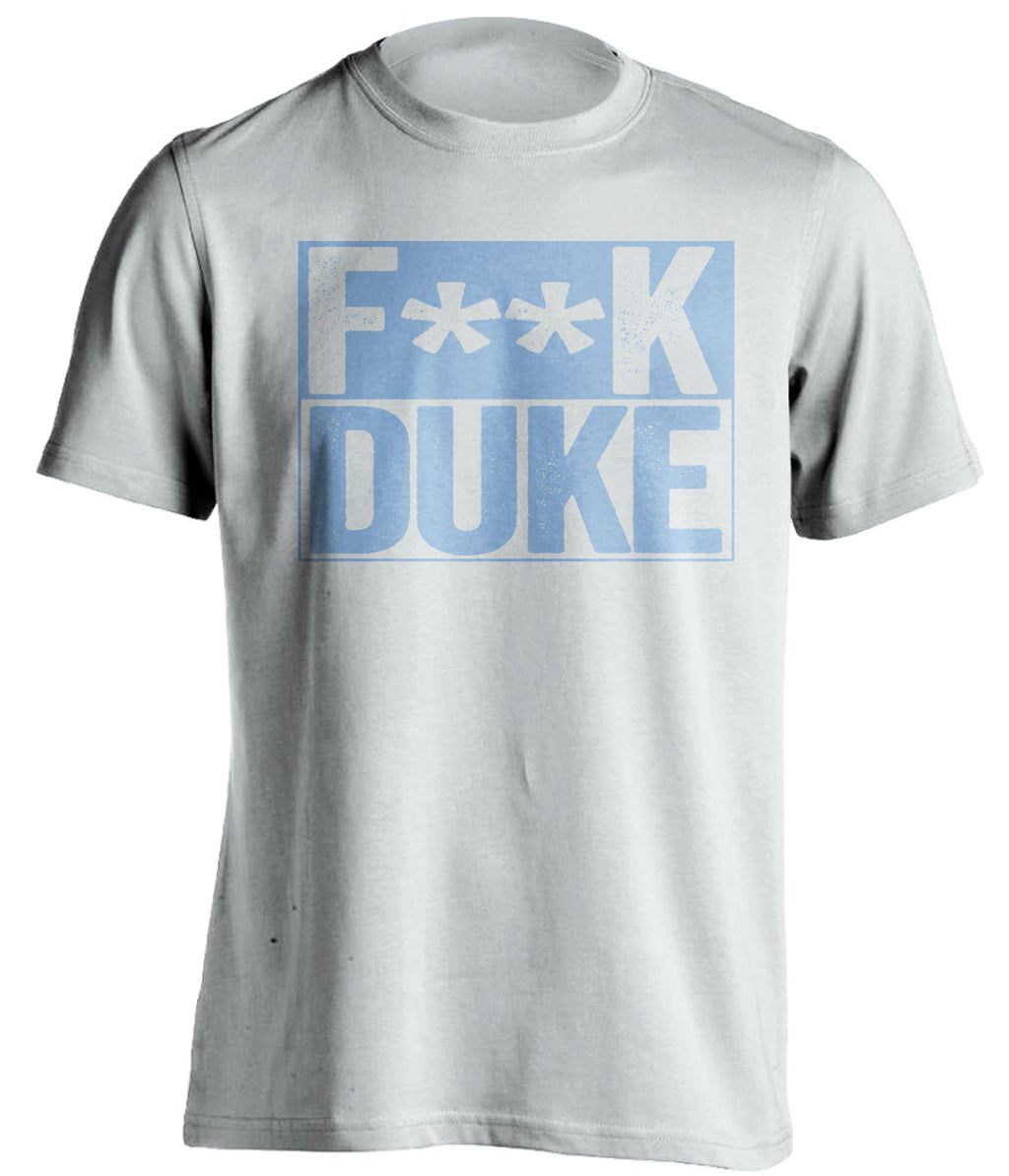 F**k Duke UNC Tarheels white shirt
