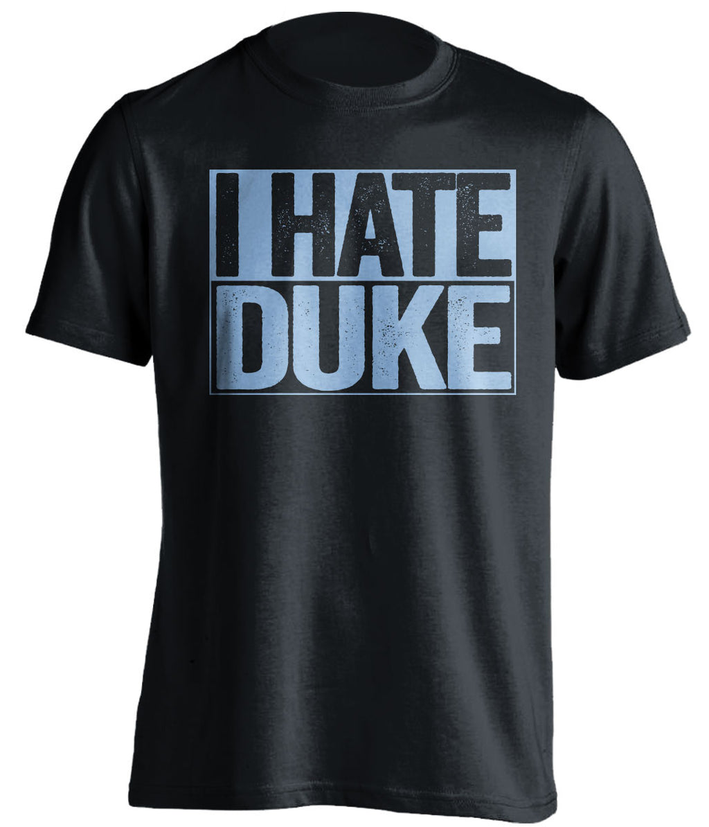 i hate duke unc tarheels black shirt