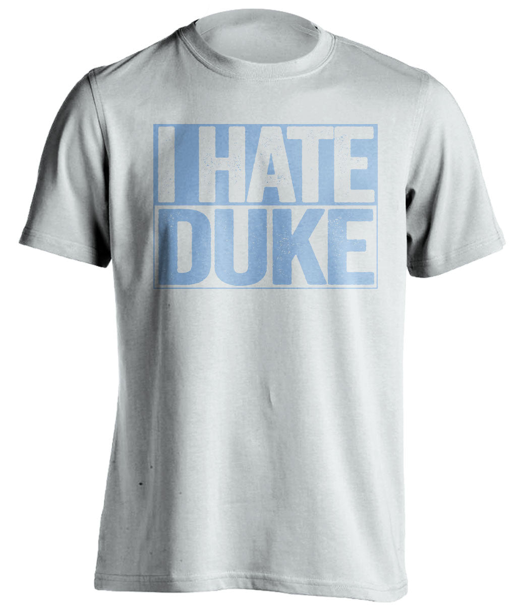 i hate duke unc tarheels white shirt