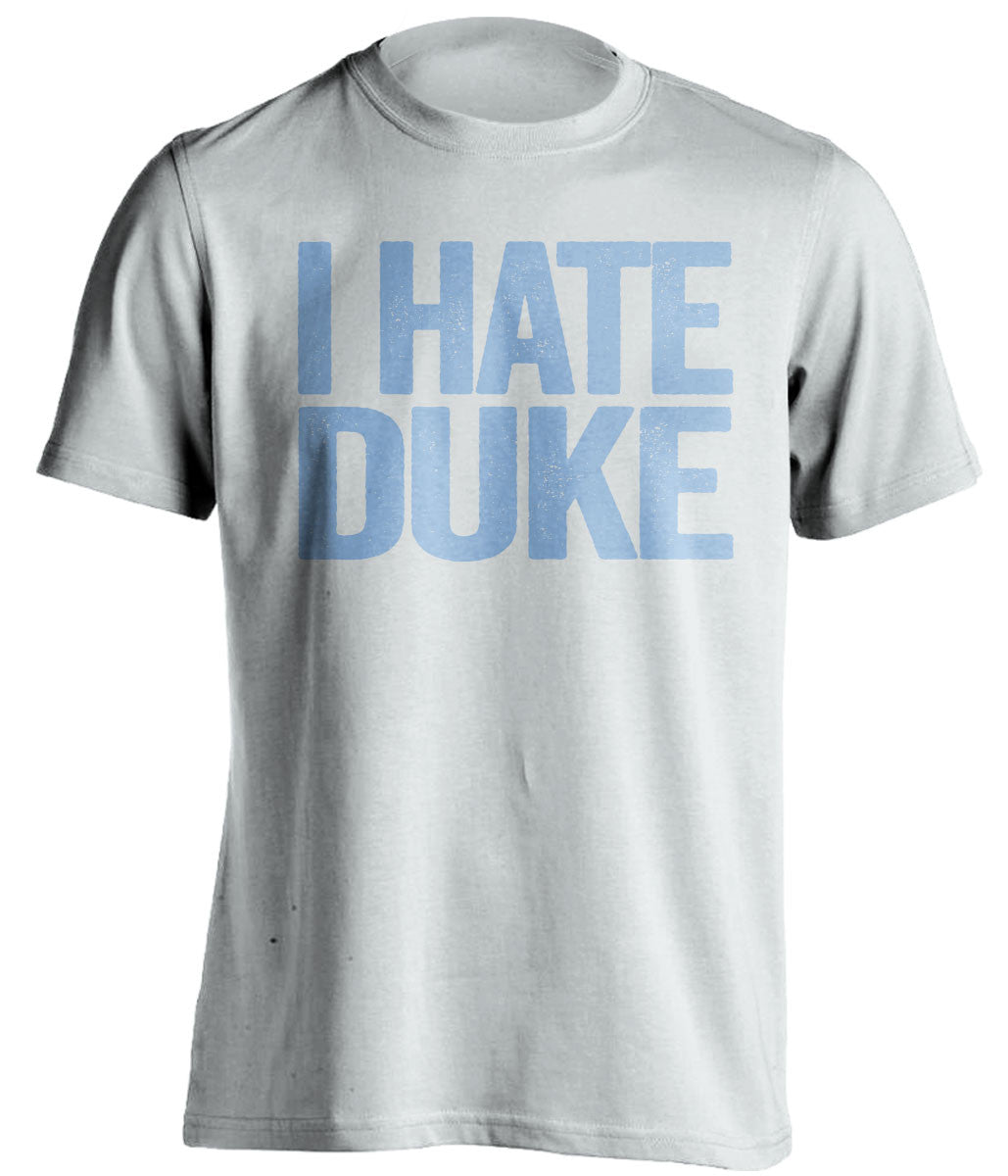 i hate duke unc tarheels white tshirt