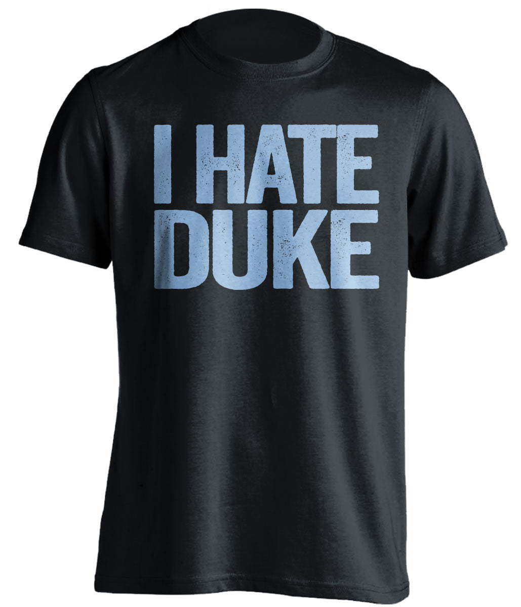 i hate duke unc tarheels black tshirt