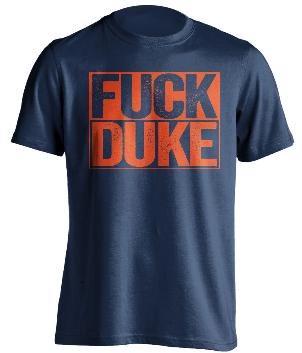 fuck duke virginia cavaliers blue shirt