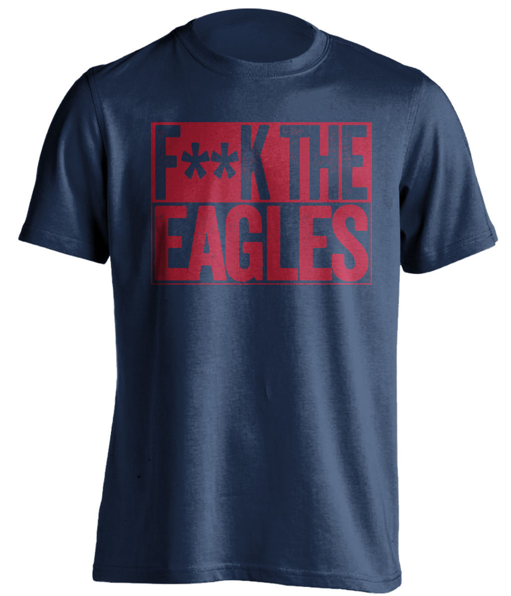 F**K THE EAGLES New York Giants blue TShirt