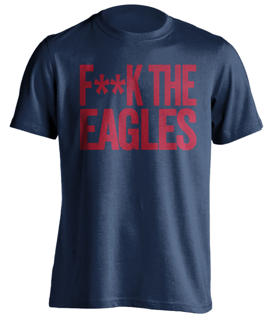 F**K THE EAGLES New York Giants blue Shirt
