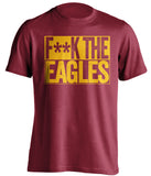 F**K THE EAGLES Washington Redskins red TShirt