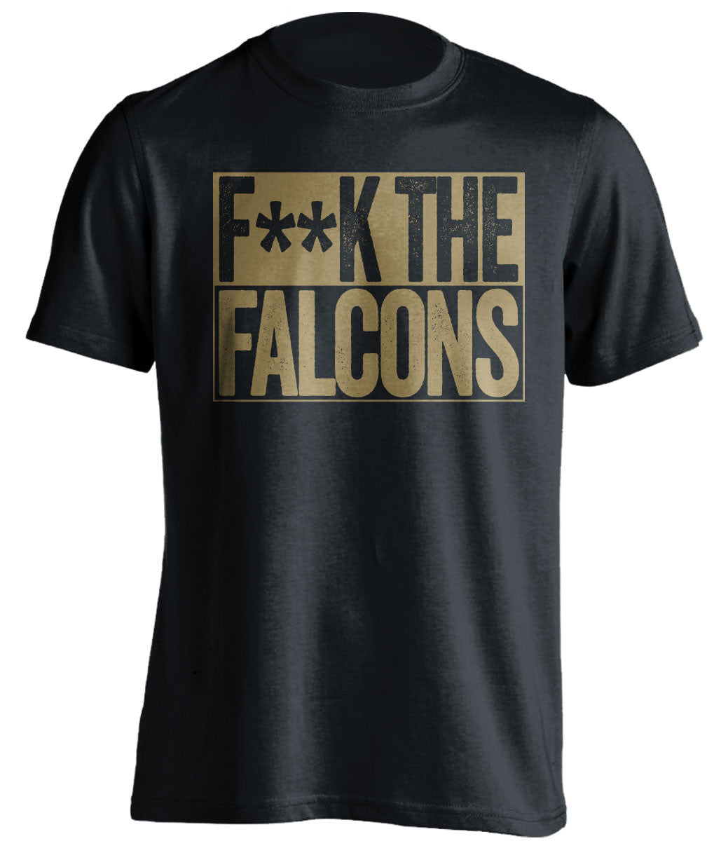 f**k the falcons new orleans saints black shirt