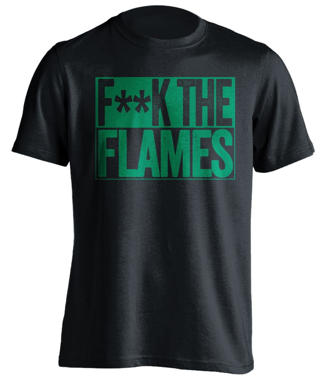 f**k the flames vancouver canucks black shirt