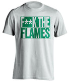 f**k the flames vancouver canucks white shirt