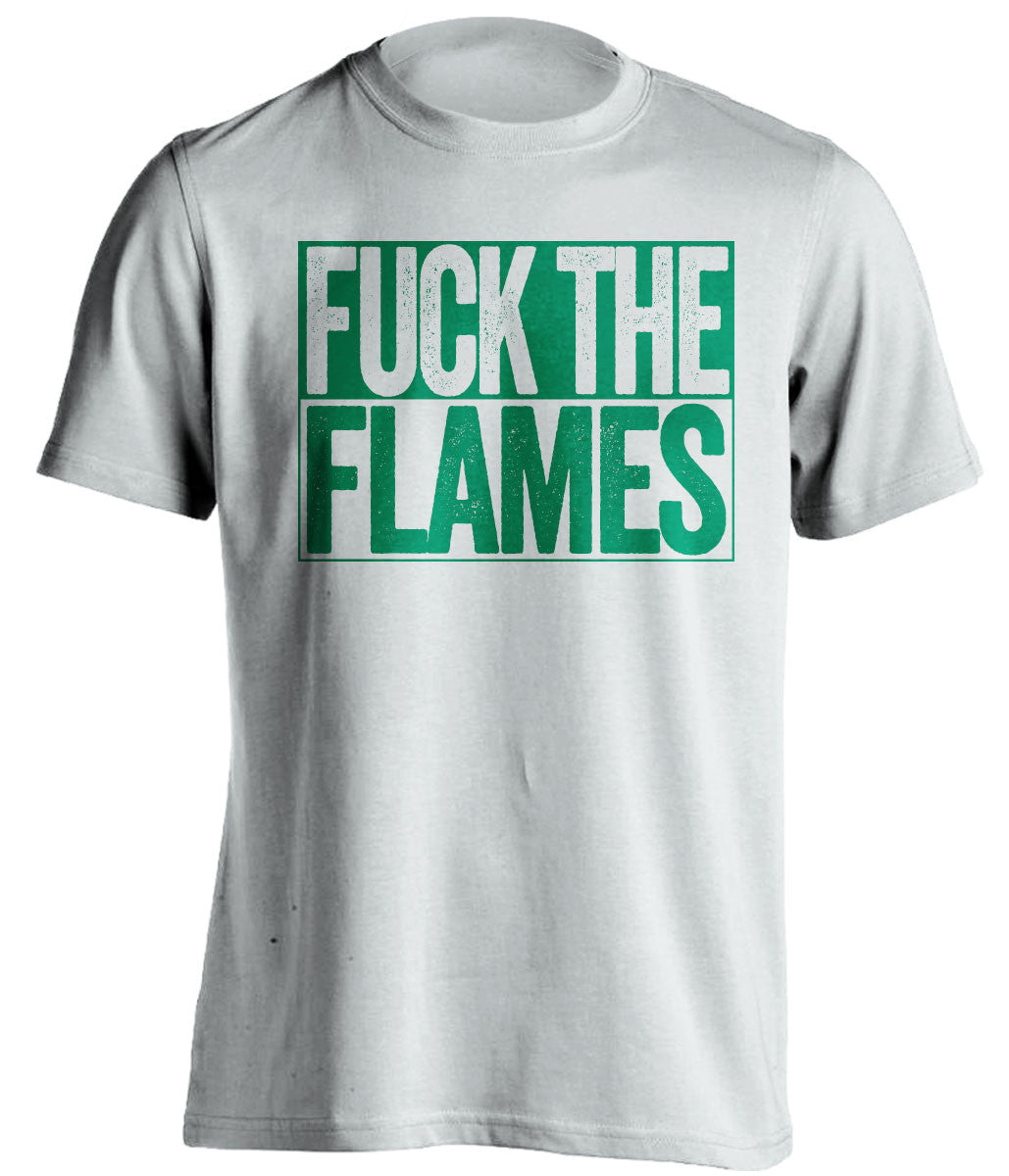fuck the flames vancouver canucks white shirt