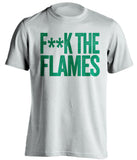 f**k the flames vancouver canucks white tshirt
