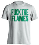 fuck the flames vancouver canucks white tshirt