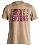 f*ck the gators florida state seminoles gold shirt