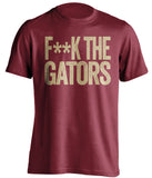 f*ck the gators florida state seminoles red tshirt