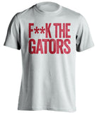 f*ck the gators georgia bulldogs white tshirt
