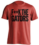 f*ck the gators georgia bulldogs red tshirt
