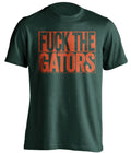 fuck the gators miami hurricanes green shirt