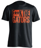 f*ck the gators miami hurricanes black shirt