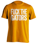 fuck the gators tennessee volunteers orange tshirt