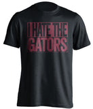 i hate the gators fsu seminoles black shirt