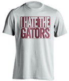 i hate the gators fsu seminoles white shirt