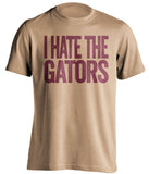 i hate the gators fsu seminoles gold tshirt