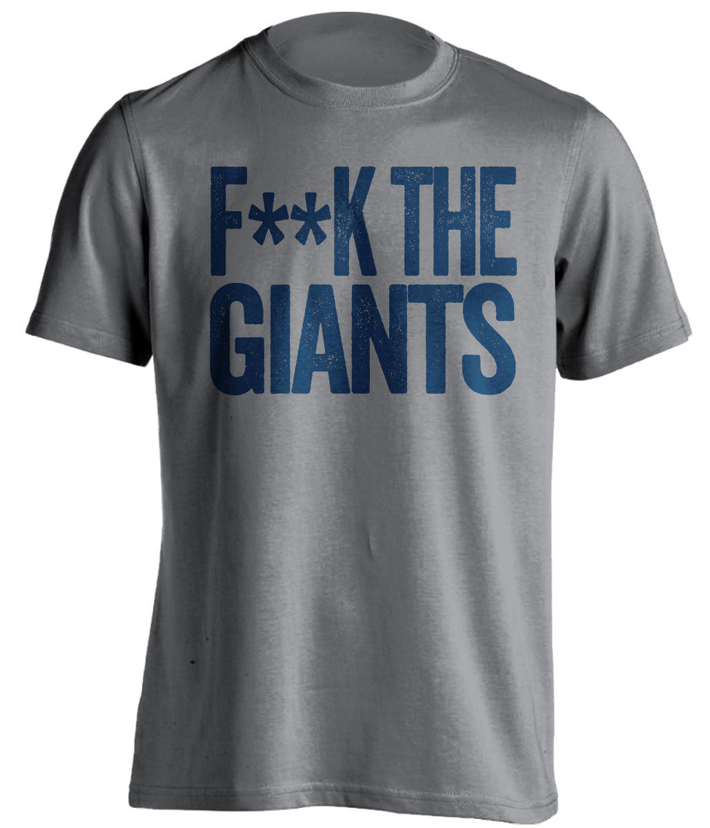 f**k the giants dallas cowboys grey tshirt