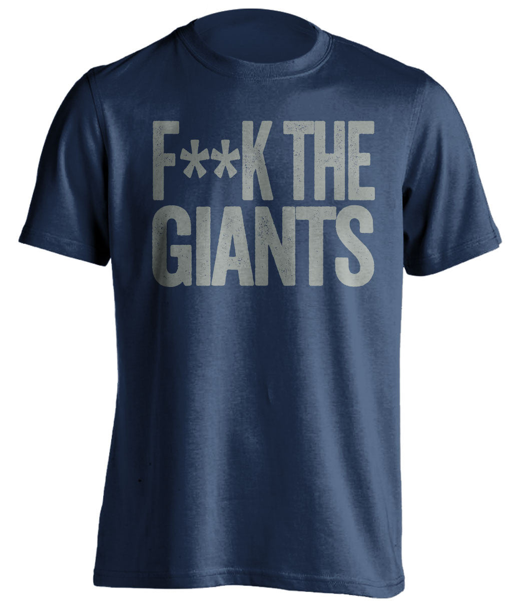 f**k the giants dallas cowboys blue tshirt