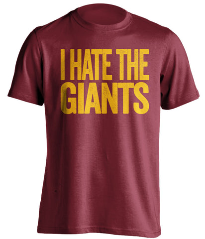 i hate the giants washington redskins red tshirt