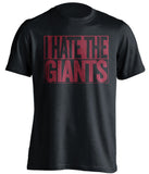 i hate the giants washington redskins black shirt