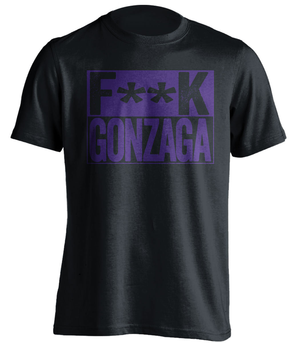fuck gonzaga washington huskies black tshirt
