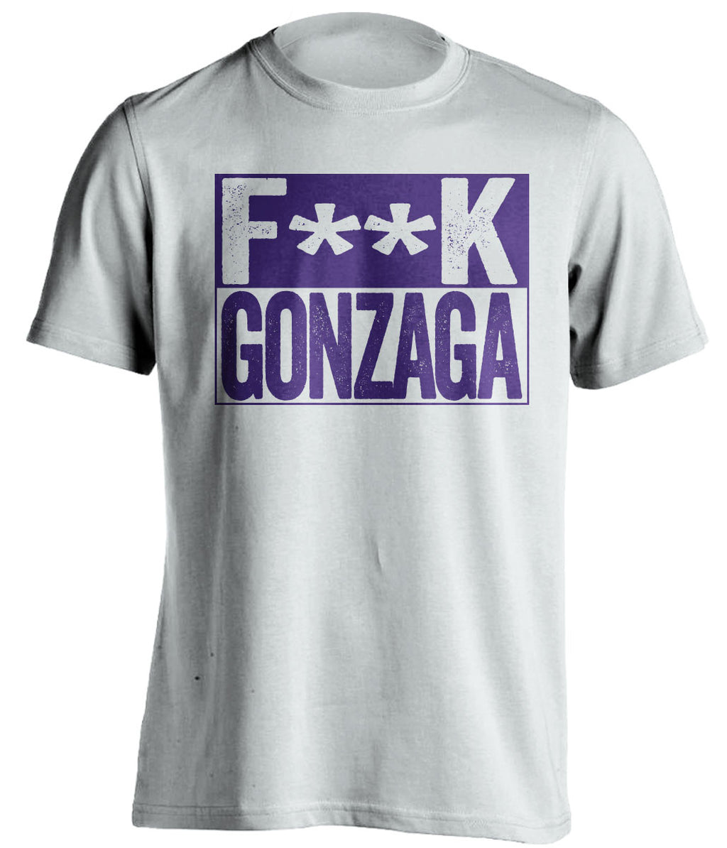 fuck gonzaga washington huskies white tshirt