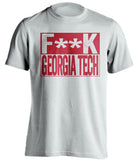 f**k georgia tech georgia bulldogs white shirt