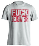 fuck georgia tech georgia bulldogs white shirt