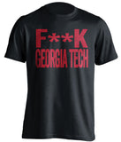 f**k georgia tech georgia bulldogs black tshirt