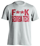f**k georgia tech georgia bulldogs white tshirt