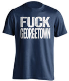 fuck georgetown villanova wildcats blue tshirt