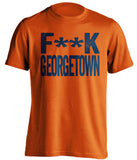f**k georgetown syracuse orange orange tshirt