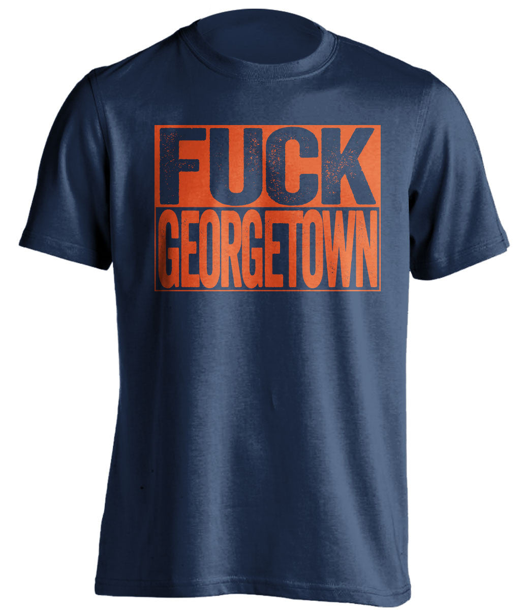 fuck georgetown syracuse orange blue shirt