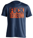 fuck georgetown syracuse orange blue shirt