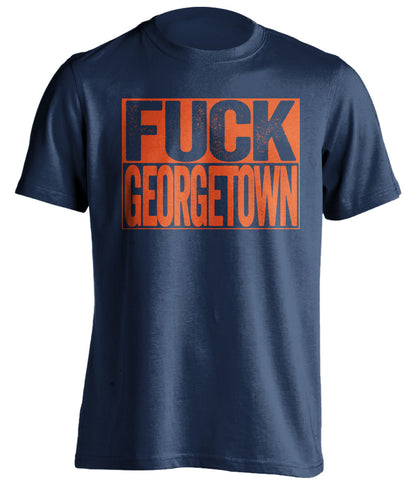 fuck georgetown syracuse orange blue shirt
