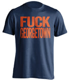 fuck georgetown syracuse orange blue tshirt