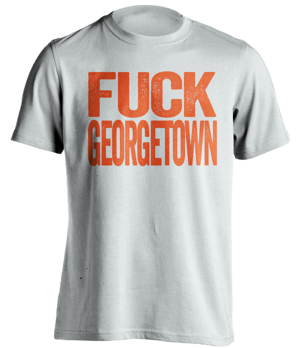 fuck georgetown syracuse orange white tshirt