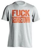 fuck georgetown syracuse orange white tshirt