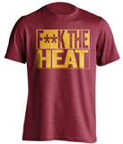 f**k the heat cleveland cavaliers red shirt