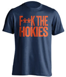 f*ck the hokies virginia cavaliers blue tshirt