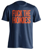 fuck the hokies virginia cavaliers blue tshirt