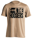 f**k the hoosiers purdue boilermakers gold shirt