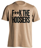 f**k the hoosiers purdue boilermakers gold tshirt