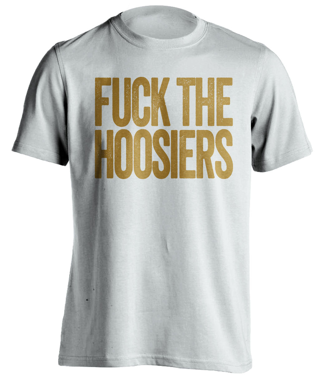 fuck the hoosiers purdue boilermakers white tshirt